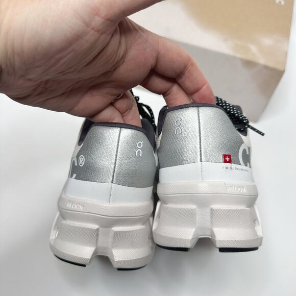 On Cloudmonster All White Long Distance Running Sneakers Tennis Shoes Womens 9.5 - Picture 6 of 12